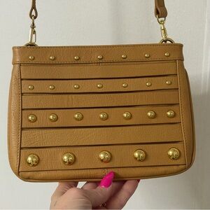 Sobella Italian Leather crossbody/Clutch bag in a tan color